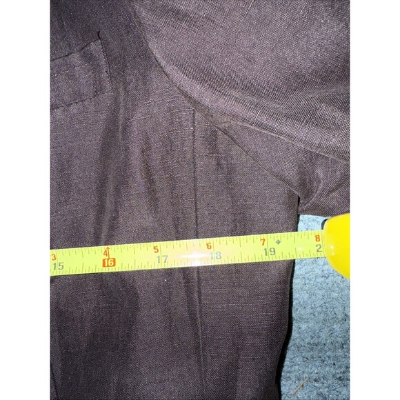 Vintage Lauren Ralph Lauren Brown Linen Silk Blazer Jacket Womens 14 Old Money - Picture 13 of 16